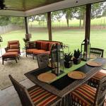 Dining and Seating Area in New Screened Porch Addition